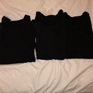 3 black Zara T-shirts